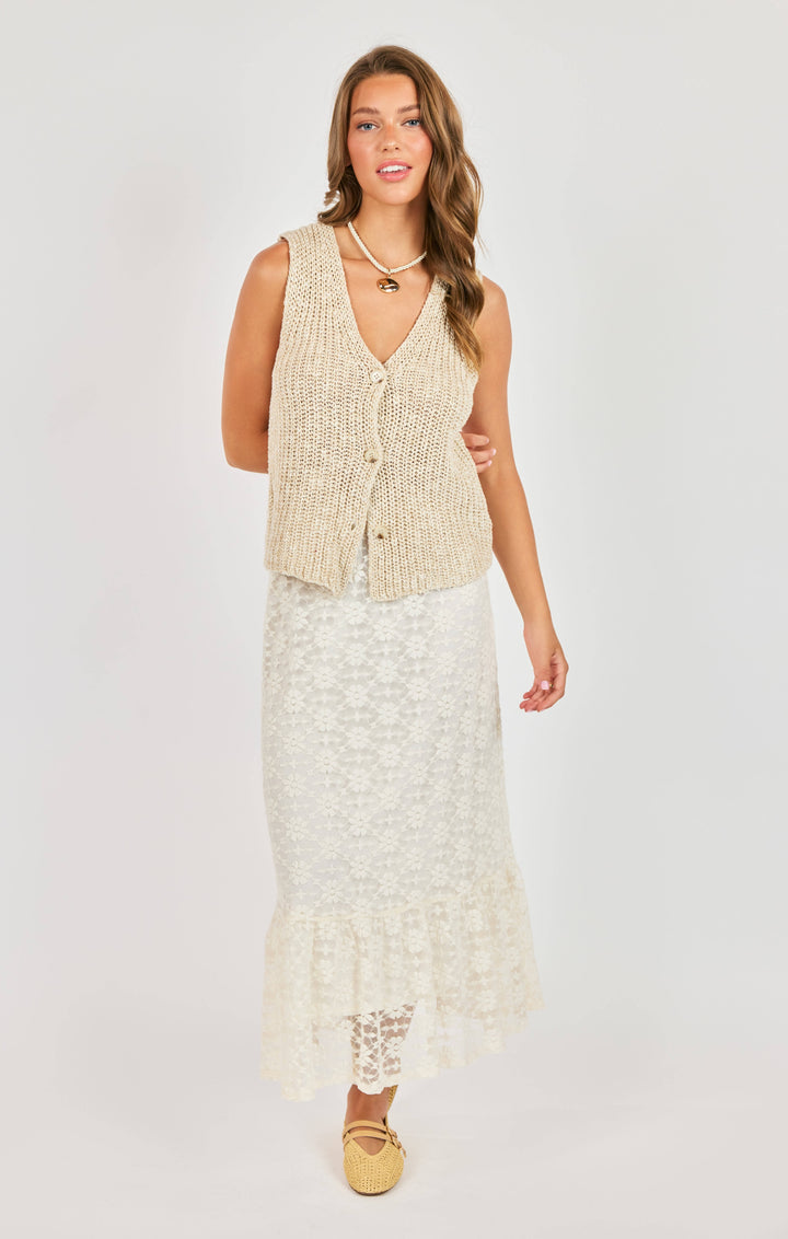 SADIE AND SAGE Women's Skirts Sadie and Sage Letters Midi Skirt