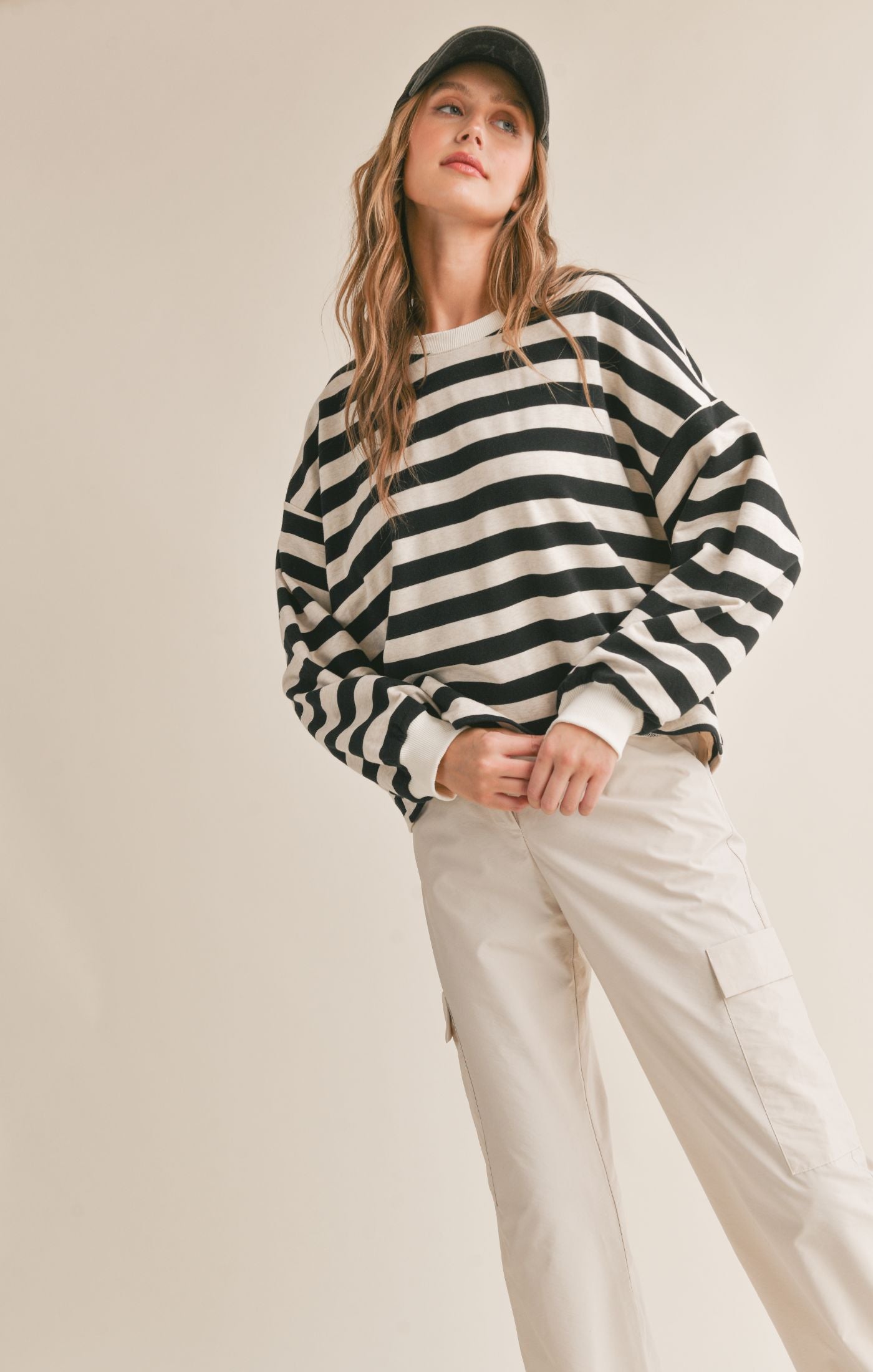 SADIE AND SAGE Women's Sweaters Sadie And Sage Growth Striped Pullover || David's Clothing