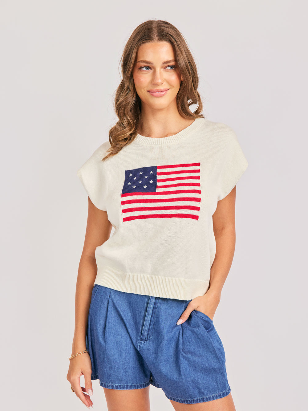 SADIE AND SAGE Women's Top Sadie and Sage American Dream Flag Sweater