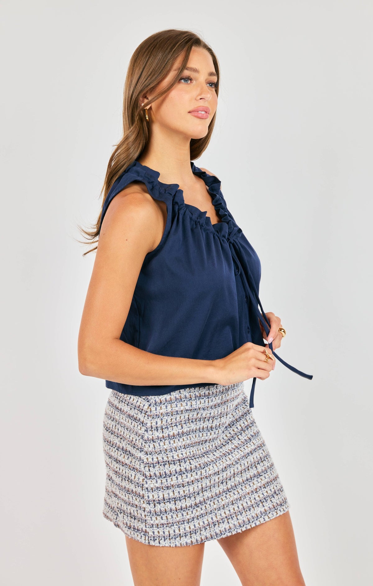 SADIE AND SAGE Women's Top Sadie And Sage Hometown Gathered Top || David's Clothing