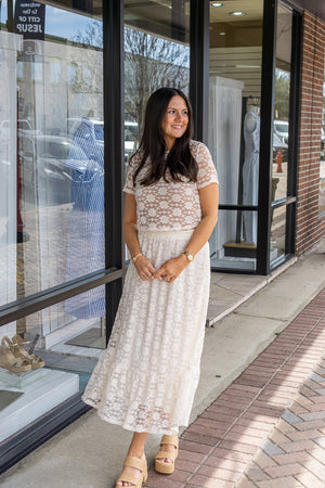 SADIE AND SAGE Women's Top Sadie and Sage Letters Lace Tee