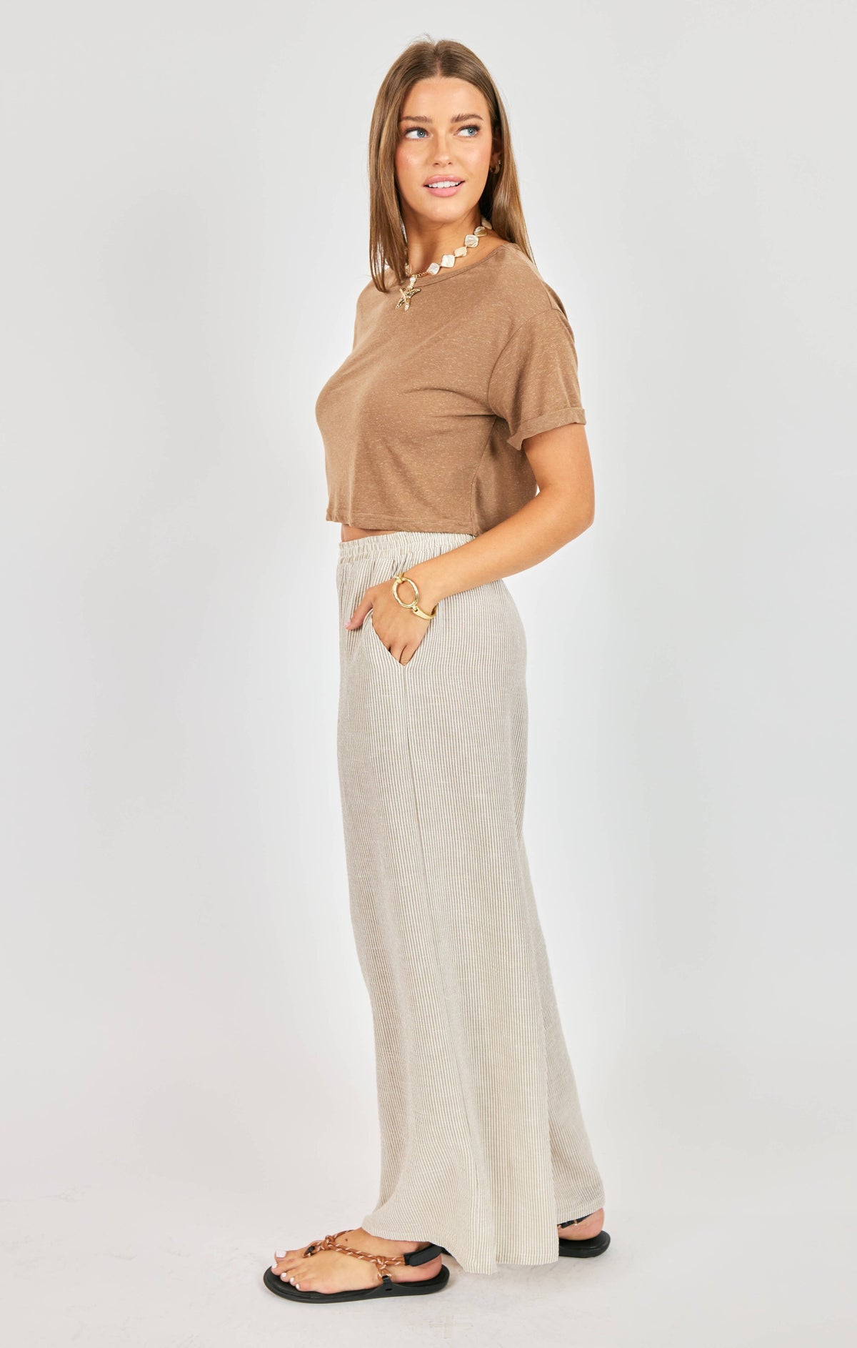 SADIE AND SAGE Women's Top Sadie and Sage Sand Toys Cropped Tee