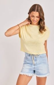 SADIE AND SAGE Women's Top Warmth Gathered Shoulders Top