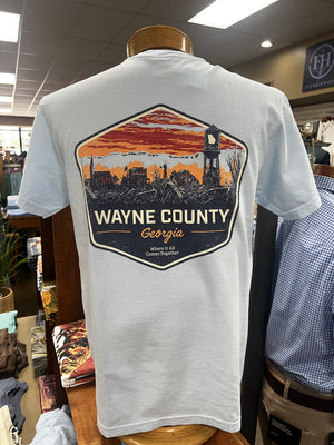 SOUTHERN FRIED COTTON Men's Tees ICE BLUE / S David's Clothing Wayne County SS Tee || David's Clothing ND982IB