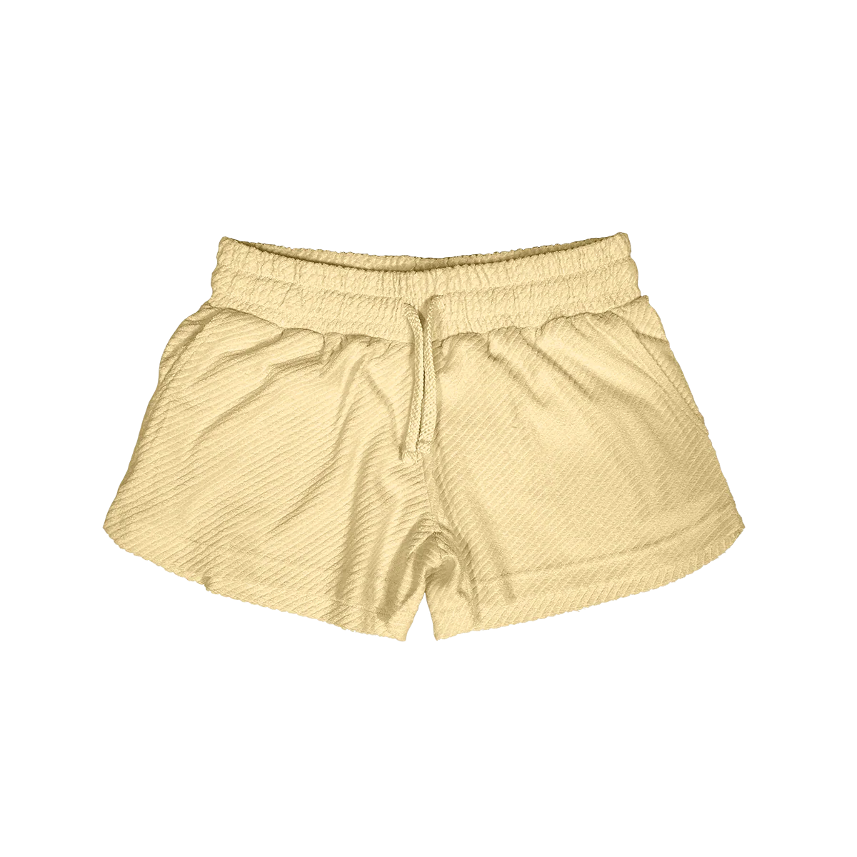 SOUTHERN FRIED COTTON Women's Shorts BANANA / S 1 - take pics chambray -  Southern Fried Cotton Cross Terry Shorts - Vacay All Day SFBRW050