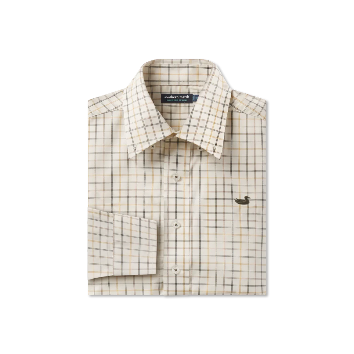 SOUTHERN MARSH COLLECTION Kid's Tops Southern Marsh Youth Chateau Windowpane Dress Shirt