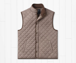 SOUTHERN MARSH COLLECTION Men's Jackets BURNT TAUPE / S Southern Marsh Huntington Quilted Vest || David's Clothing OHTVBTP