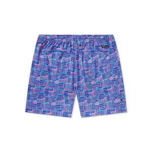 SOUTHERN MARSH COLLECTION Men's Shorts Southern Marsh Dockside Swim Trunk - Hawaiian Lines || David's Clothing