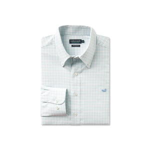 SOUTHERN MARSH COLLECTION Men's Sport Shirt LIGHT BLUE MINT / S Southern Marsh Dyer Performance Gingham Dress Shirt CDYGLBMT