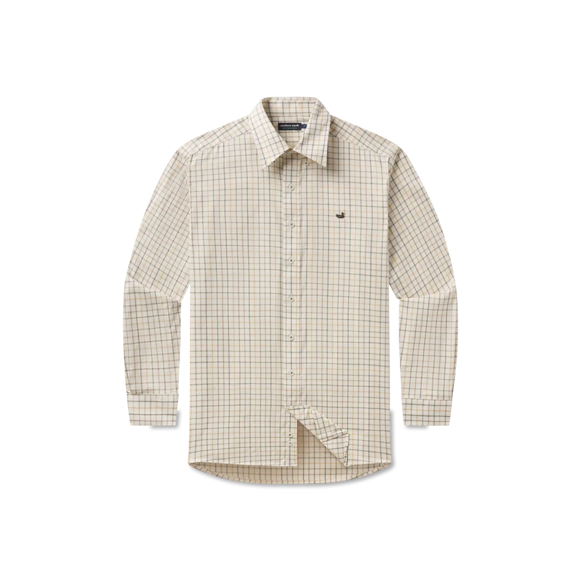 SOUTHERN MARSH COLLECTION Men's Sport Shirt OATMEAL / S Southern Marsh Chateau Windowpane Dress Shirt VCHWOTST