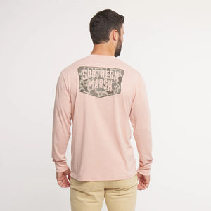 SOUTHERN MARSH COLLECTION Men's Tees Southern Marsh SEAWASH Tee - Branding - Camo Shield - Long Sleeve