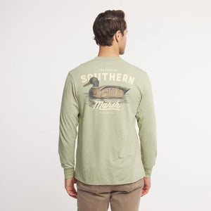 SOUTHERN MARSH COLLECTION Men's Tees Southern Marsh SEAWASH Tee - Vintage Duck Decoy - In Position - Long Sleeve