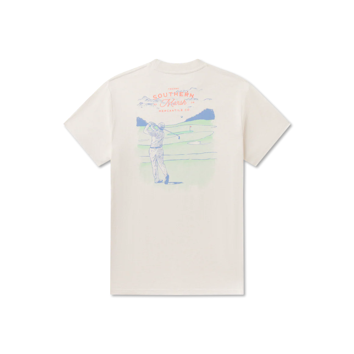SOUTHERN MARSH COLLECTION Men's Tees WAHSED PEBBLE / S Southern Marsh Pin High Tee AAGSWPB