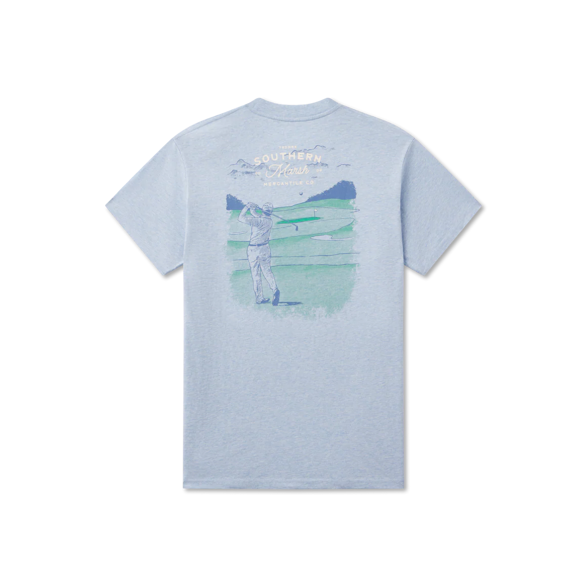SOUTHERN MARSH COLLECTION Men's Tees WAHSED PEBBLE / S Southern Marsh Pin High Tee AAGSWPB