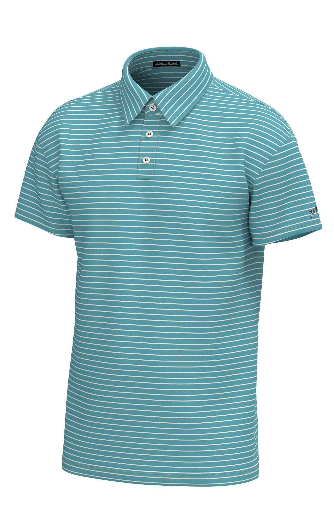 Southern Point Co. Men's Polo SPRING GREEN / S Southern Point Horizon Stripe Performance Polo P328