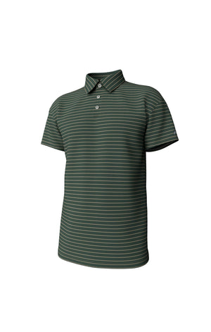 Southern Point Co. Men's Polo DUCK GREEN / S Southern Point Horizon Stripe Performance Polo P306