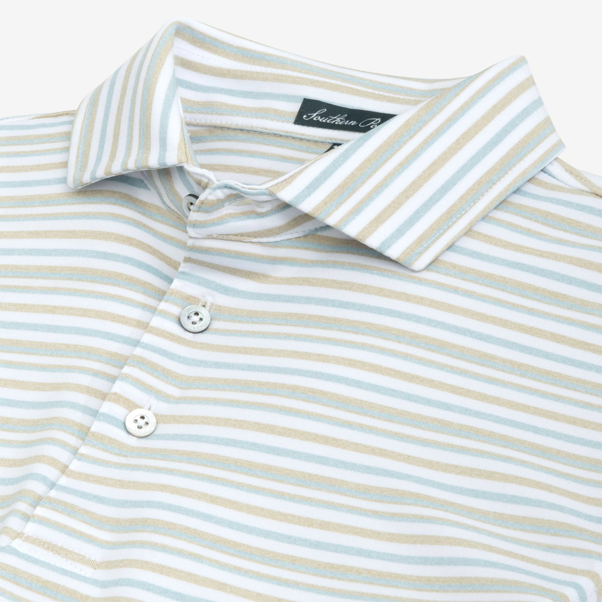 Southern Point Co. Men's Polo Southern Point The Valley Stripe Polo || David's Clothing