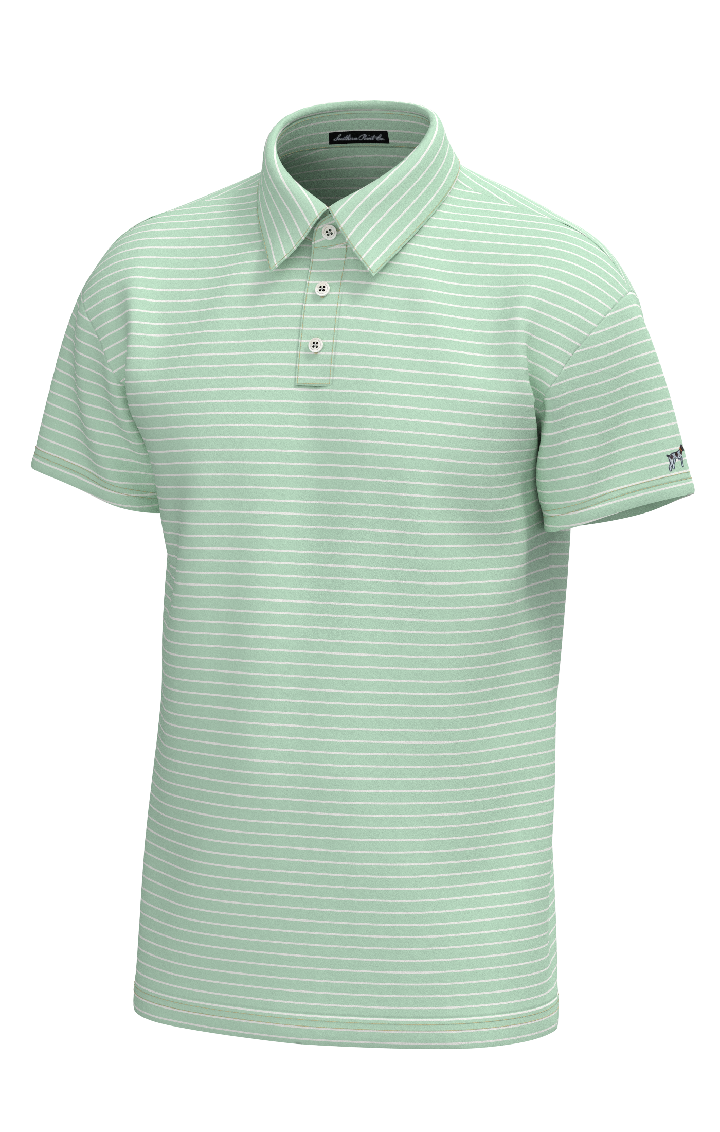 Southern Point Co. Men's Polo SPRING GREEN / S Southern Point Horizon Stripe Performance Polo P328