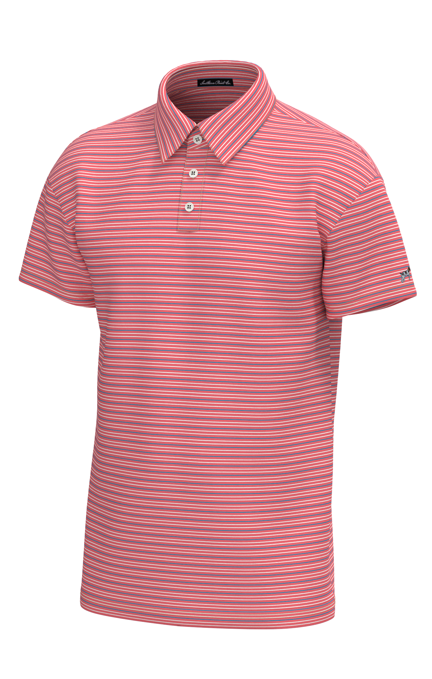 Southern Point Co. Men's Tees HAWAIIAN BLUE / S Southern Point Bayside Stripe Performance Polo P323