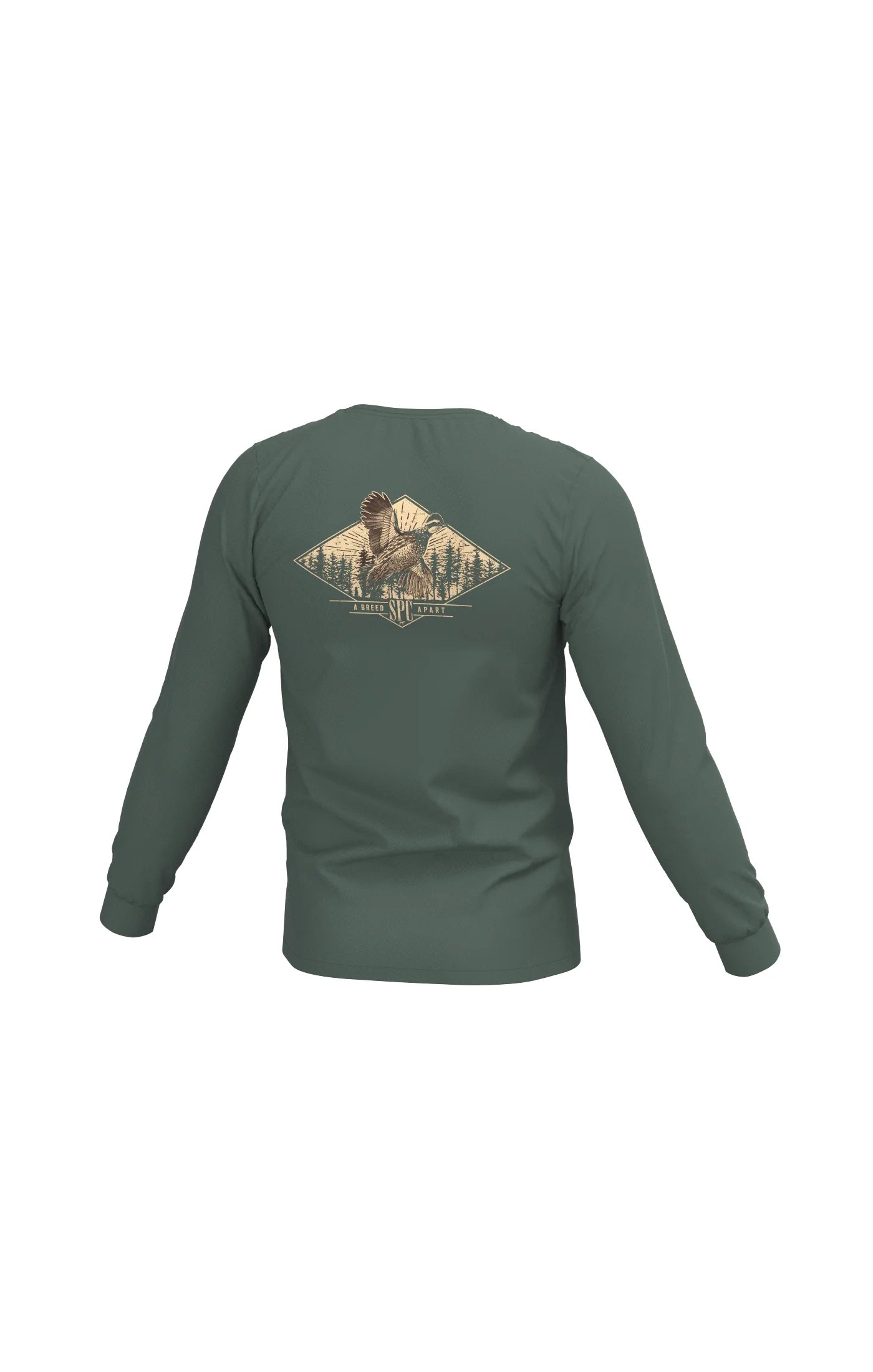 Southern Point Co. Men's Tees Southern Point Diamond Quail Long Sleeve Pocket Tee