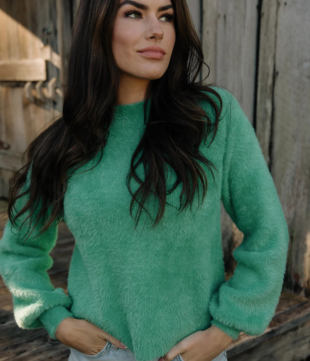 SOUTHERN SHIRT CO. Women's Sweaters Southern Shirt Feather Knit Mockneck Sweater