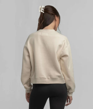 SOUTHERN SHIRT CO. Women's Sweatshirt Southern Shirt Preppy Front Print Sweatshirt - Parchment || David's Clothing