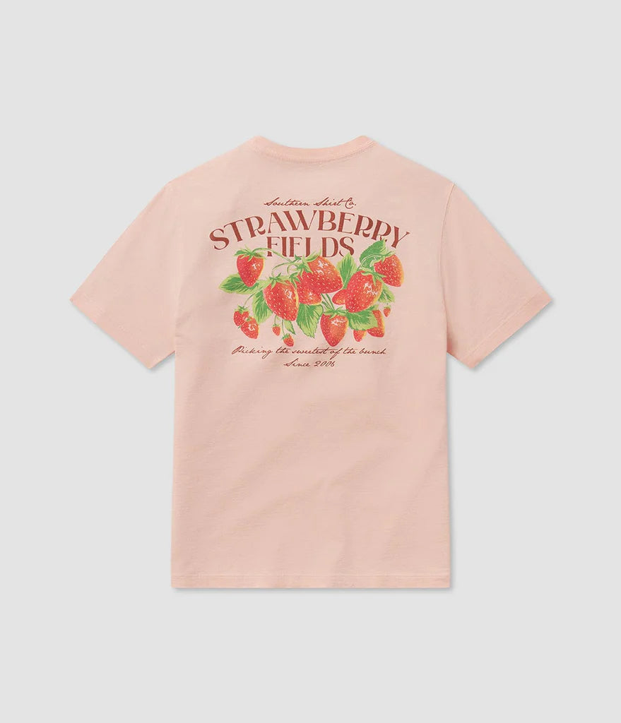 SOUTHERN SHIRT CO. Women's Tee Southern Shirt Strawberry Patch SS Tee || David's Clothing