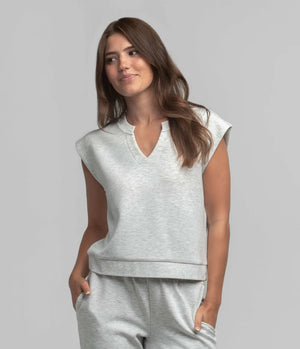 SOUTHERN SHIRT CO. Women's Top STONE / XS Southern Shirt AstroKnit V Neck - Stone 2J097-1350