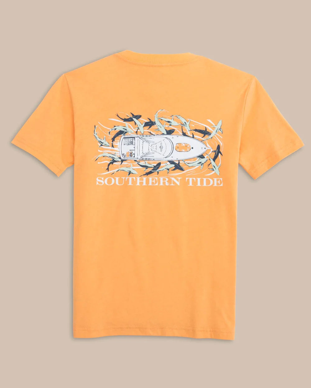 SOUTHERN TIDE Kid's Tees Southern Tide Kids Yachts of Sharks Short Sleeve T-Shirt || David's Clothing