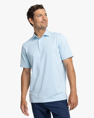 SOUTHERN TIDE Men's Polo HTH DREAM BLUE / M Southern Tide brrr°-eeze Heather Performance Polo Shirt || David's Clothing 103482720