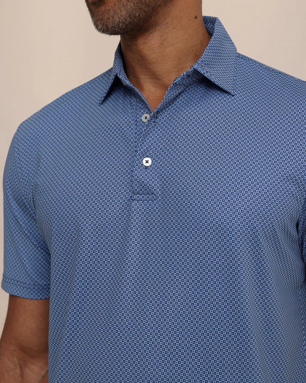 SOUTHERN TIDE Men's Polo Southern Tide Driver Coastal Geo Printed Polo