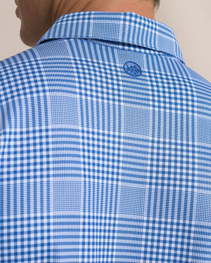 SOUTHERN TIDE Men's Polo Southern Tide Driver Coral Key Plaid Printed Polo
