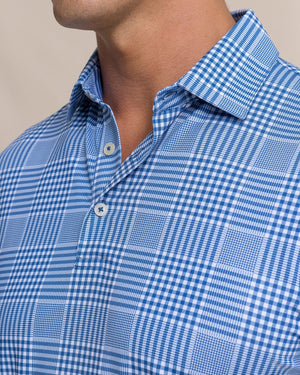 SOUTHERN TIDE Men's Polo Southern Tide Driver Coral Key Plaid Printed Polo