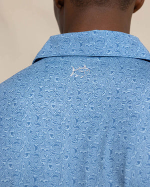 SOUTHERN TIDE Men's Polo Southern Tide Driver Let's Go Clubbing Printed Polo || David's Clothing