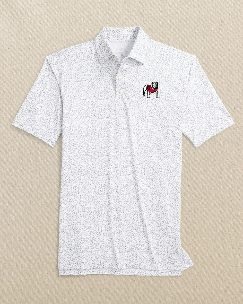 SOUTHERN TIDE Men's Polo Southern Tide Georgia Bulldogs Driver Gameplay Polo || David's Clothing