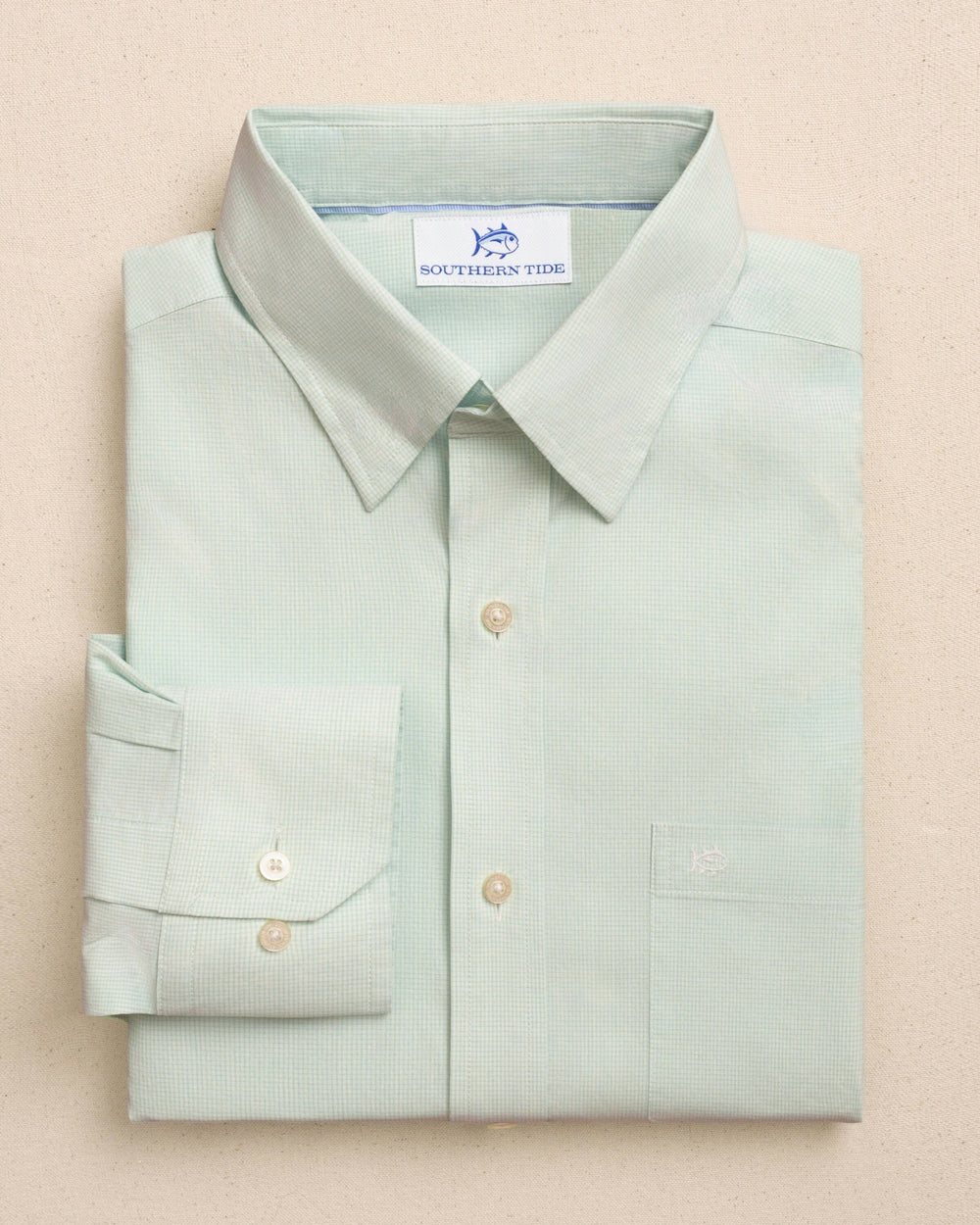 SOUTHERN TIDE Men's Sport Shirt GREEN ASH / S Southern Tide Screen Porch Plaid Charleston Sport Shirt 122172133