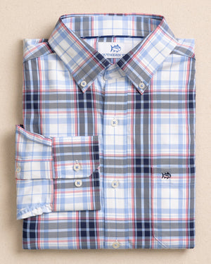 SOUTHERN TIDE Men's Sport Shirt OCEAN CHANNEL / S Southern Tide Willowbrook Plaid Intercoastal Sport Shirt 118961756