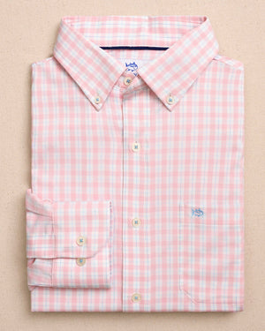 SOUTHERN TIDE Men's Sport Shirt Southern Tide Precheck Plaid Coastal Breeze Sport Shirt