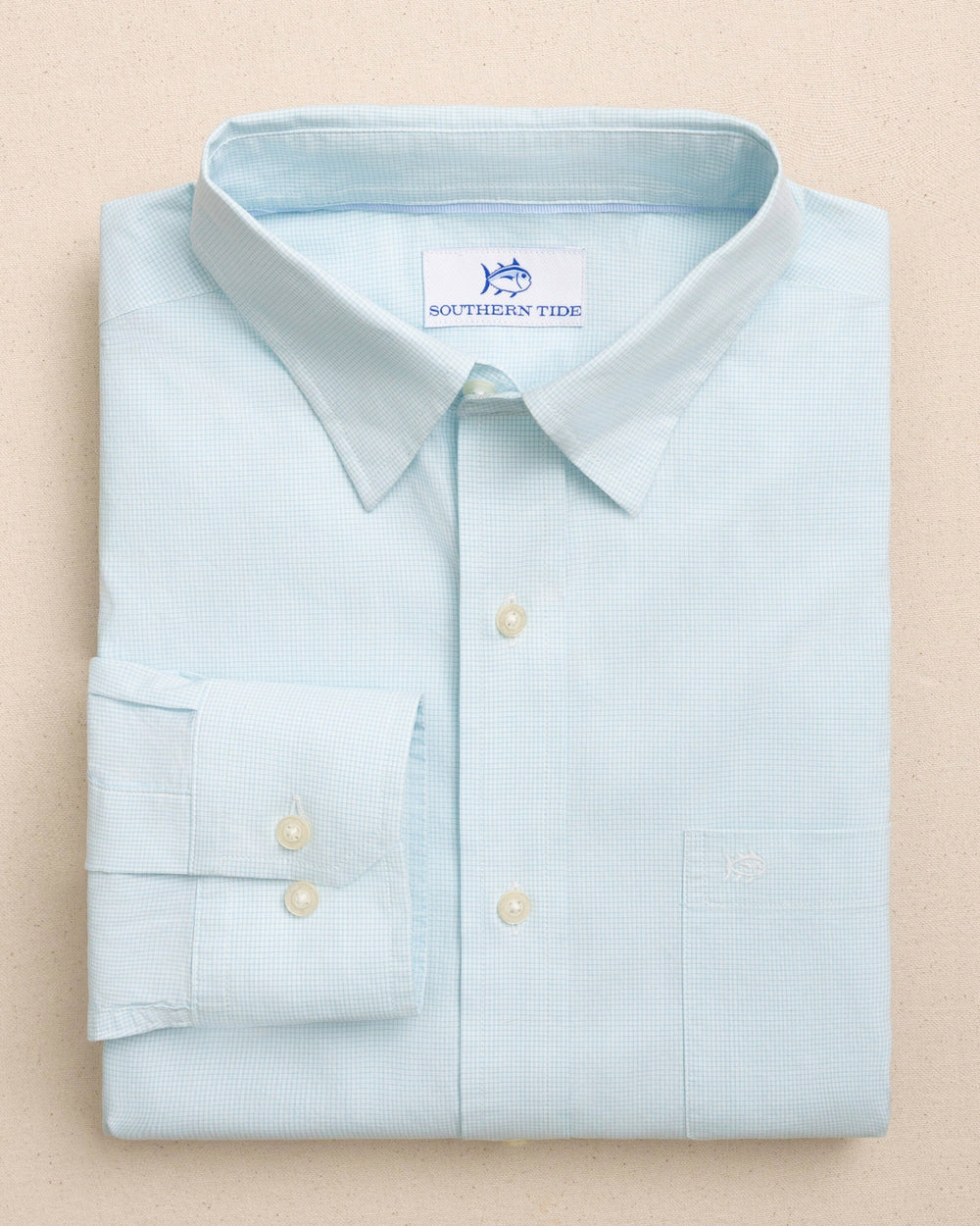 SOUTHERN TIDE Men's Sport Shirt TROPICAL BREEZE BLUE / S Southern Tide Screen Porch Plaid Charleston Sport Shirt 122173042
