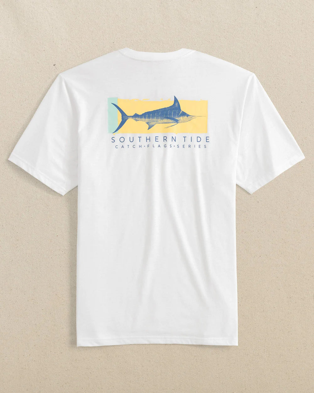 SOUTHERN TIDE Men's Tees Southern Tide Sailfish Catch Flags Short Sleeve T-Shirt || David's Clothing