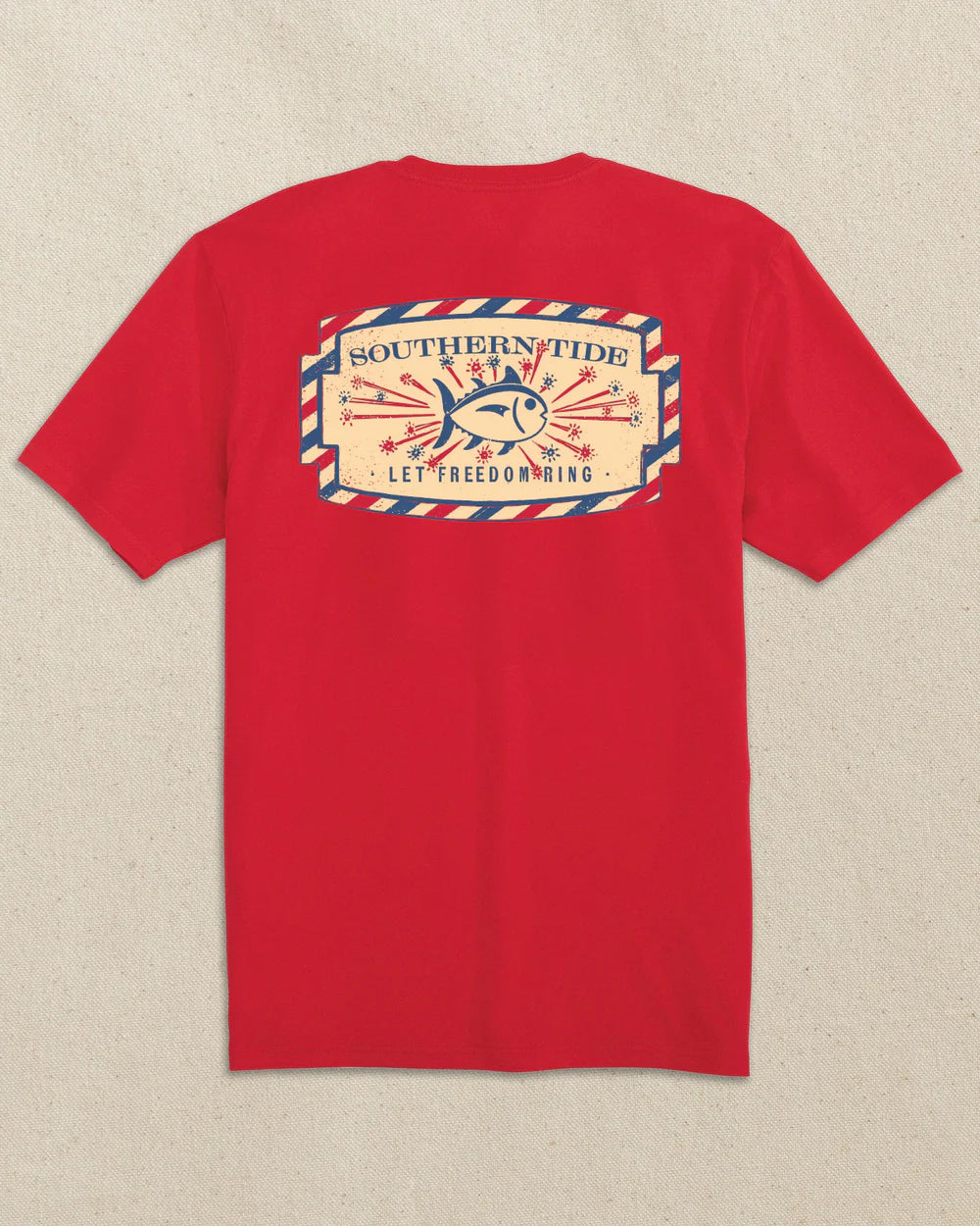 SOUTHERN TIDE Men's Tees Southern Tide Vintage Firecracker Label Short Sleeve T-Shirt
