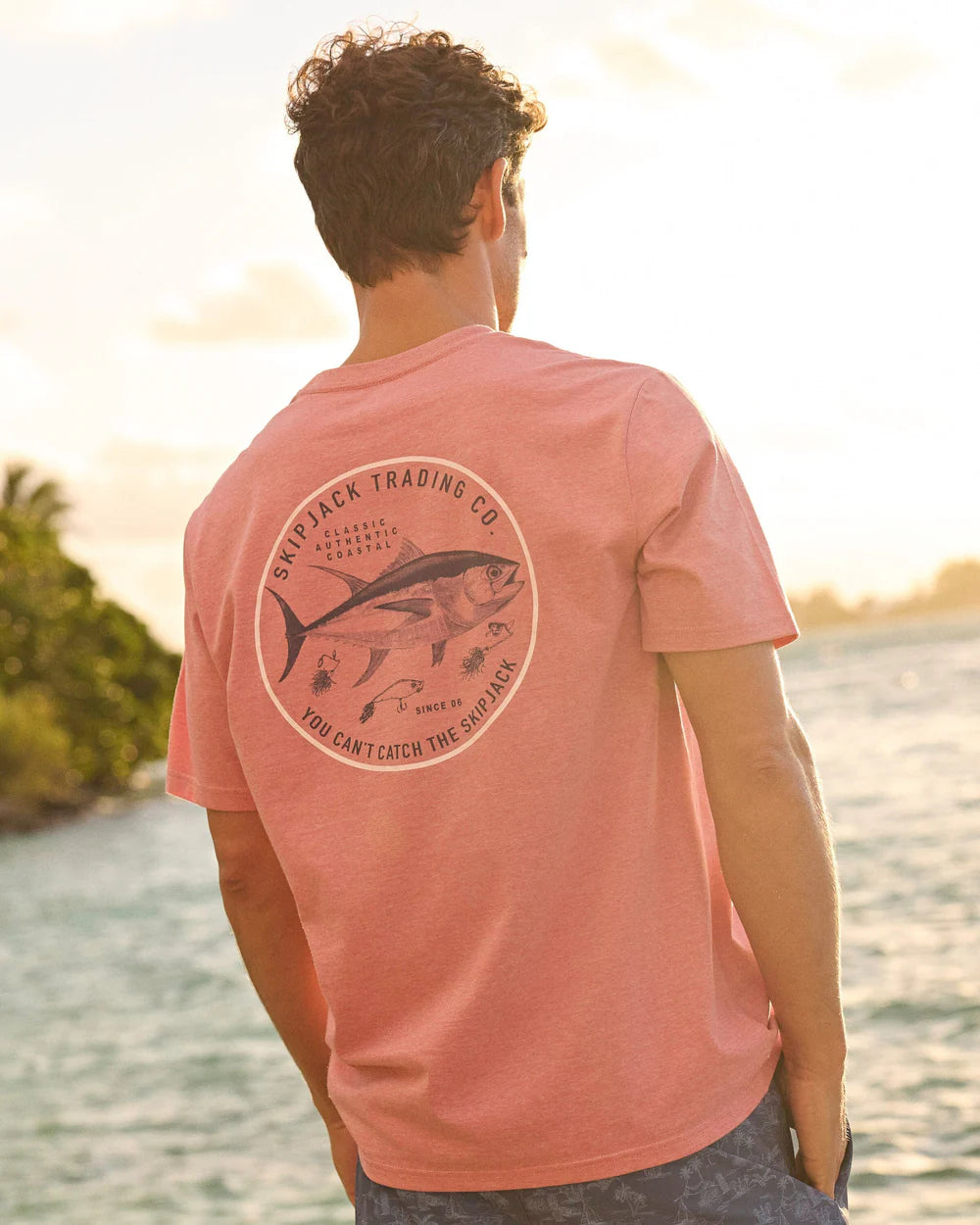SOUTHERN TIDE Men's Tees Southern Tide You Can't Catch The Skipjack Heather SS T-Shirt