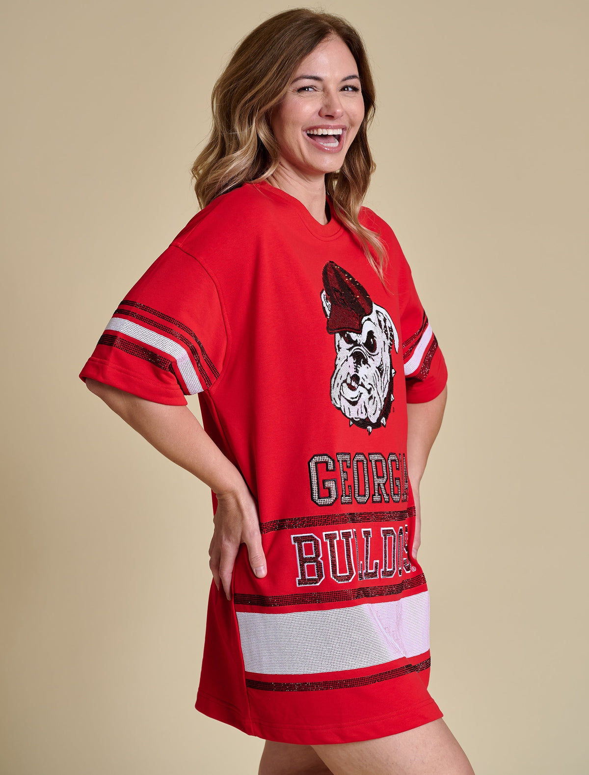 STEWART SIMMONS Women's Dresses Stewart Simmons Georgia The Sideline T-Shirt Dress