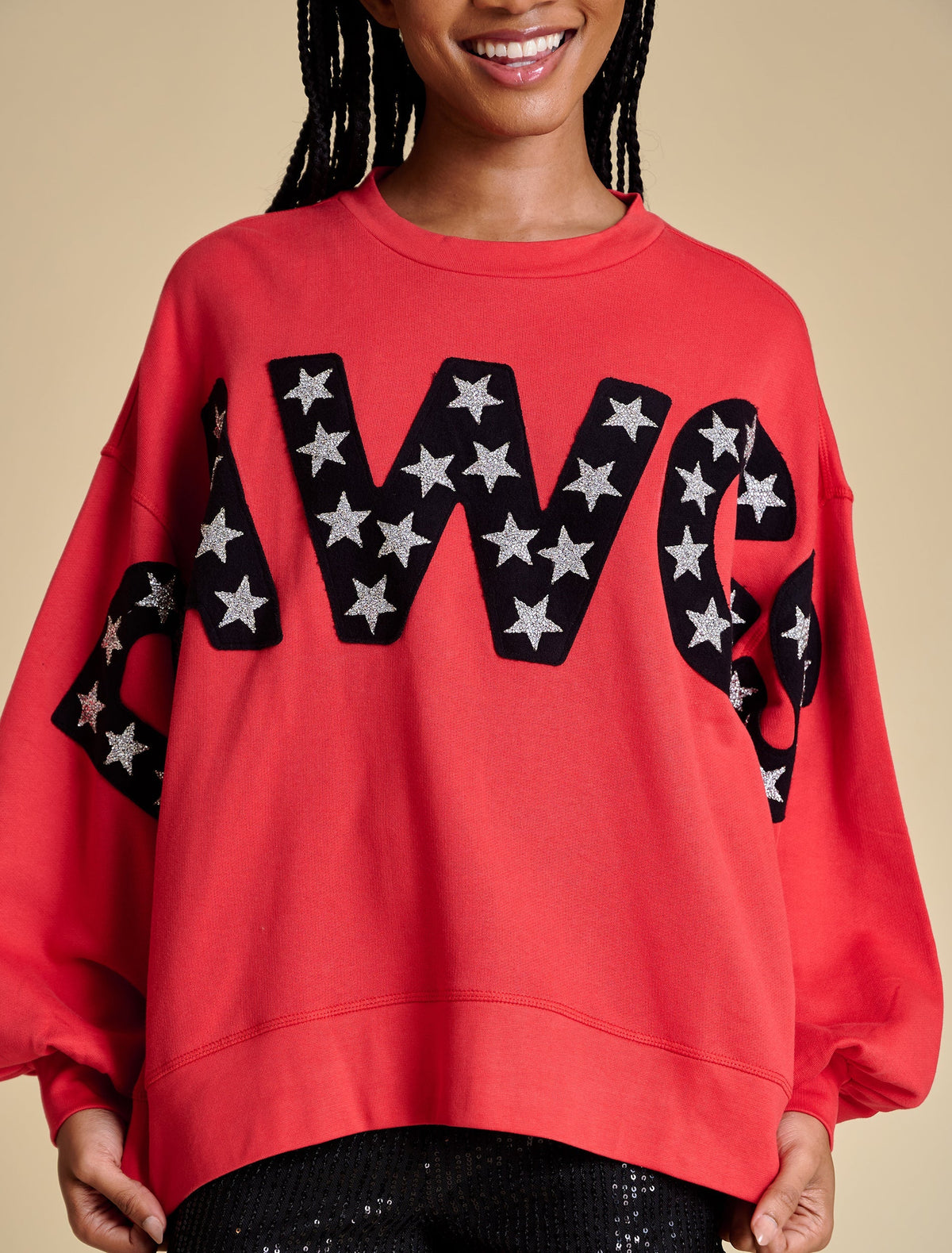 STEWART SIMMONS Women's Sweatshirt Stewart Simmons Georgia The Balloon Sleeve Pullover || David's Clothing