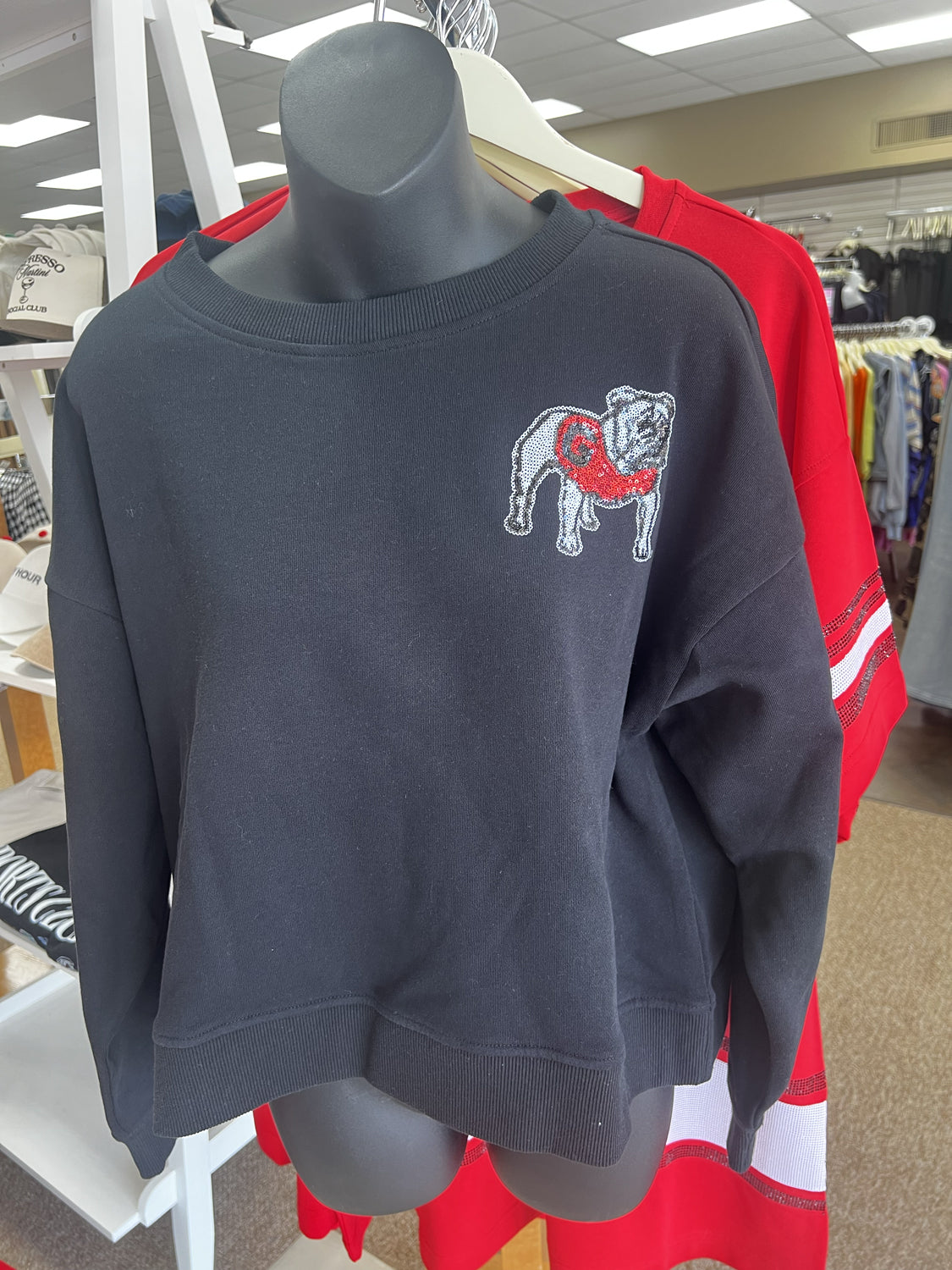 STEWART SIMMONS Women's Top Stewart Simmons Georgia The Sequin Boxy Sweatshirt