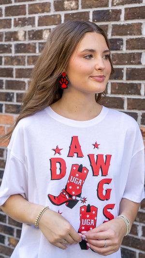 STEWART SIMMONS Women's Top The Dawgs Boots Grand Tee || David's Clothing