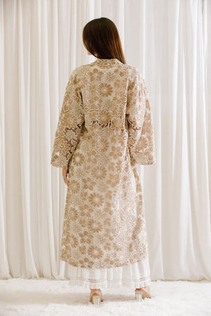 STORIA Women's Outerwear Large Floral Lace Kimono Robe || David's Clothing