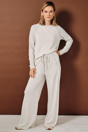 SUNDAY EDITION Women's Pants High Waist Contrast Side Panel Scuba Wide Leg Pants