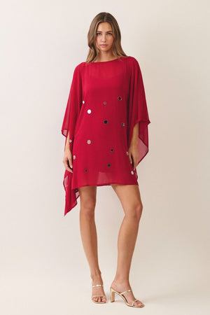 TCEC Women's Dresses 10-SHEER OVERLAY DR