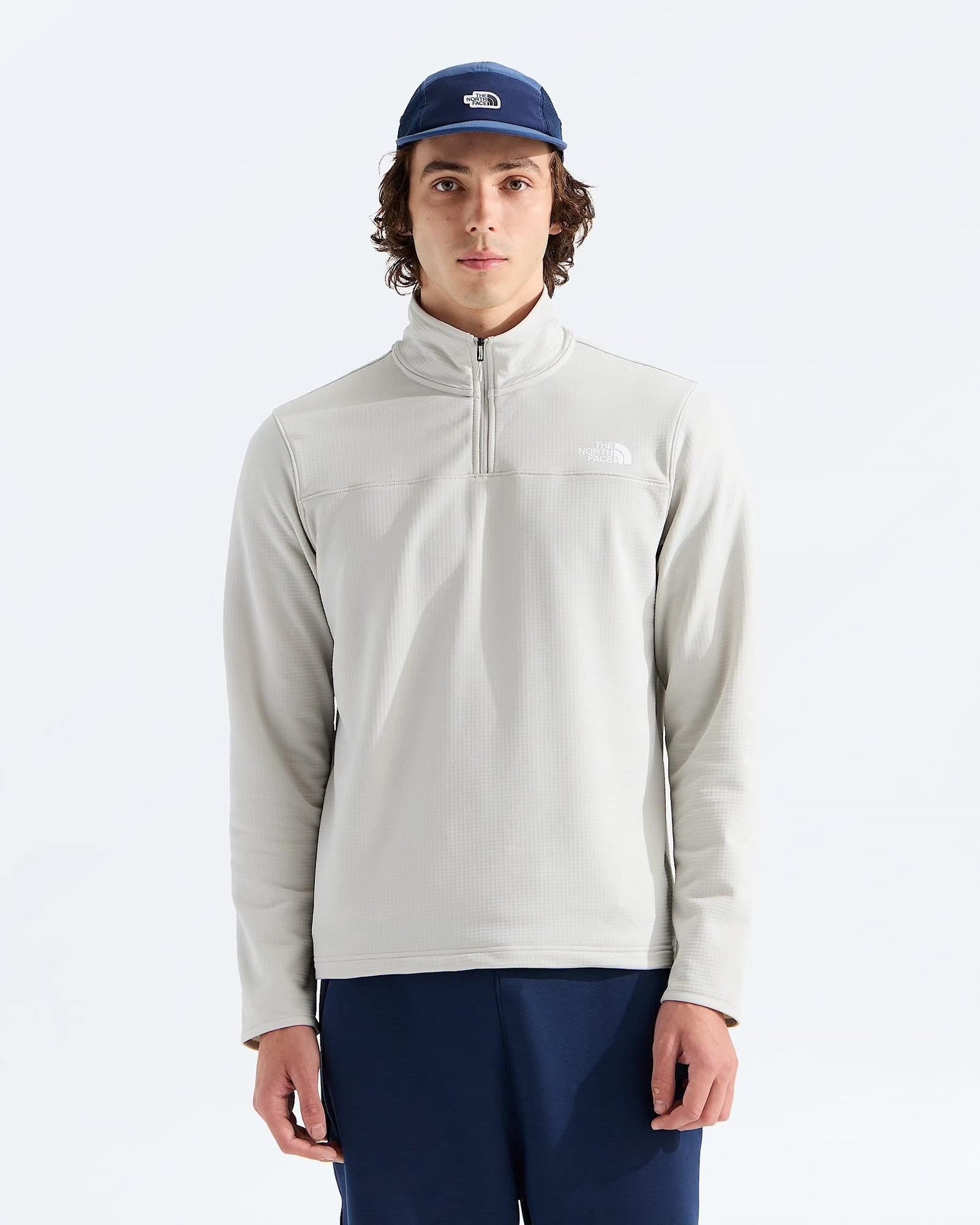THE NORTH FACE Mens Jackets CUMULUS CLOUD / S North Face Men’s Cedar Trail Grid Fleece ¼-Zip NF0A8AZEMYB